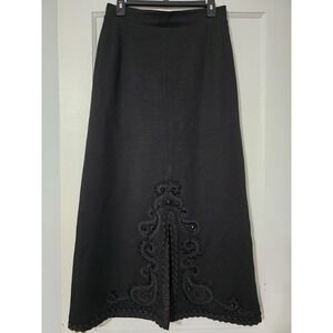 Lucie Linden Vintage‎ ladies Black Maxi Skirt Size 42
